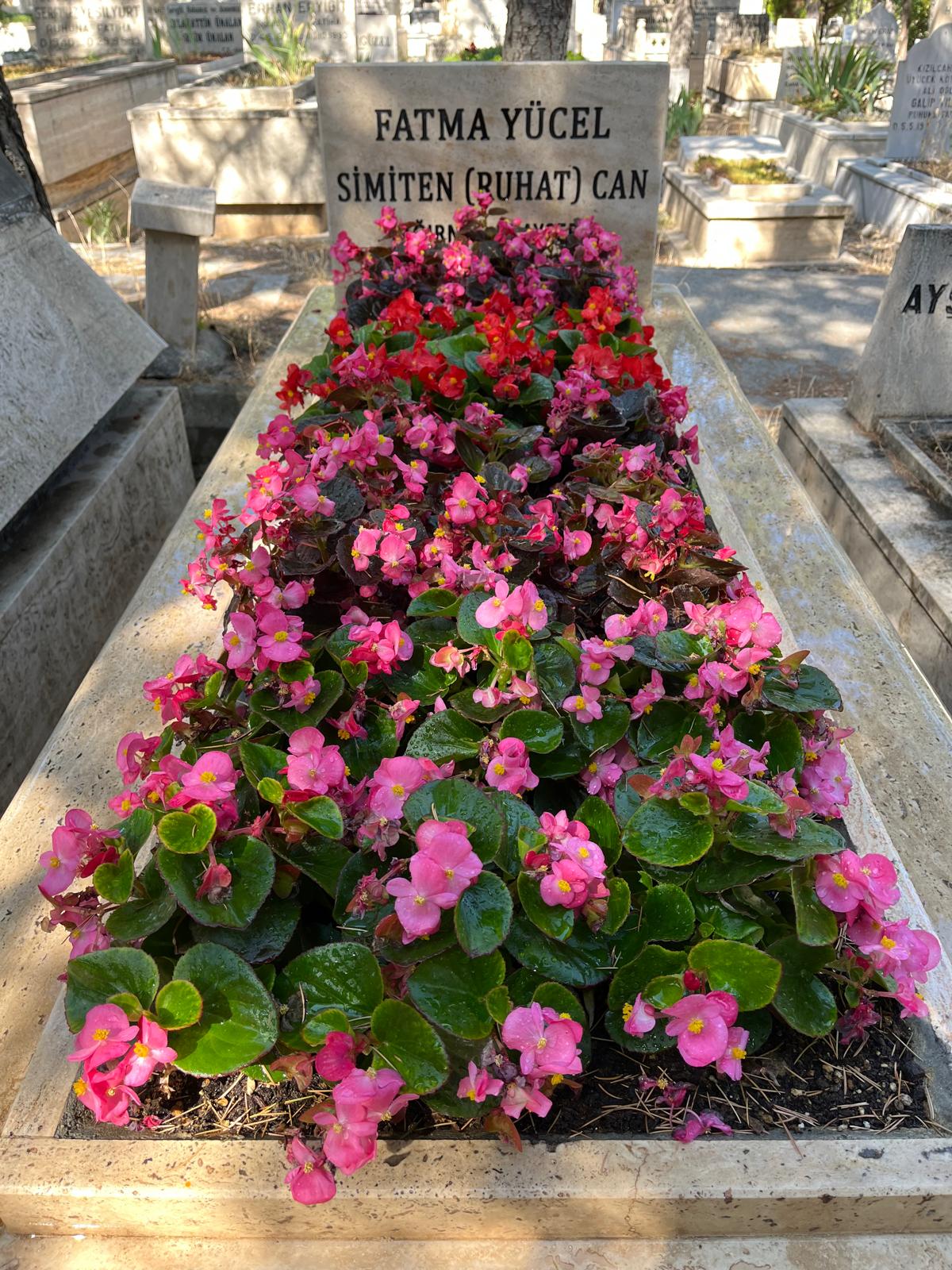 Mezar bakım çalışması